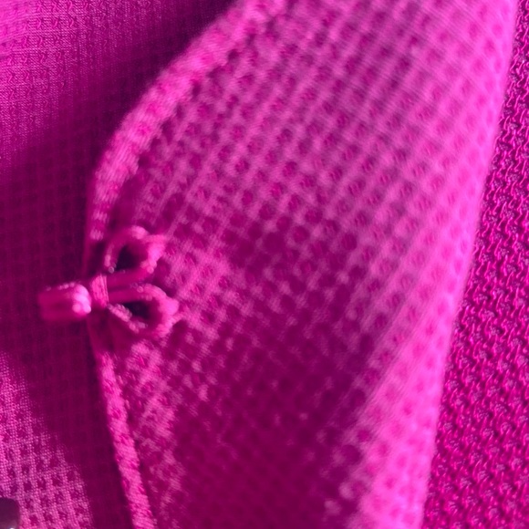 Chico’s Sz 1 (M) Hot Pink Textured Fabric Long Sleeve Women’s Spring Jacket - Picture 9 of 9